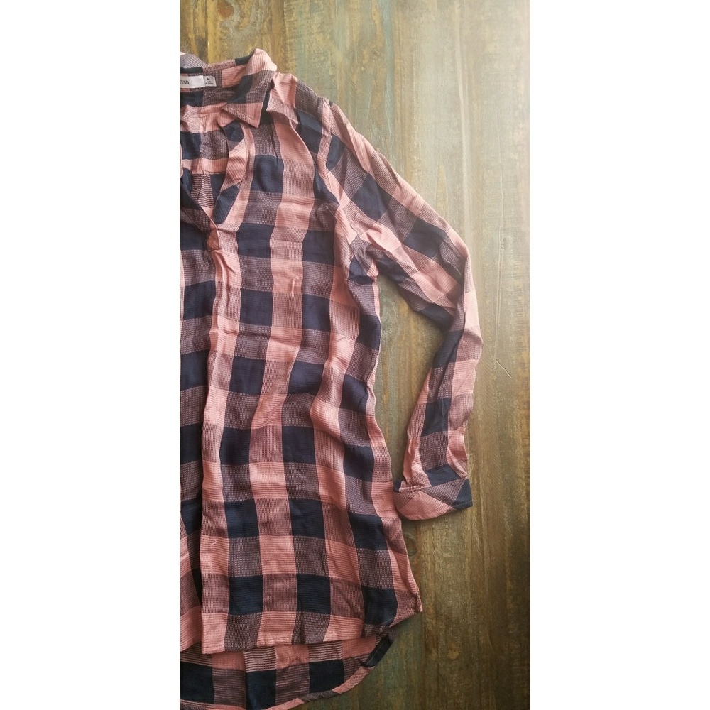 Oversized Plaid Tunic - Picture 2 of 4